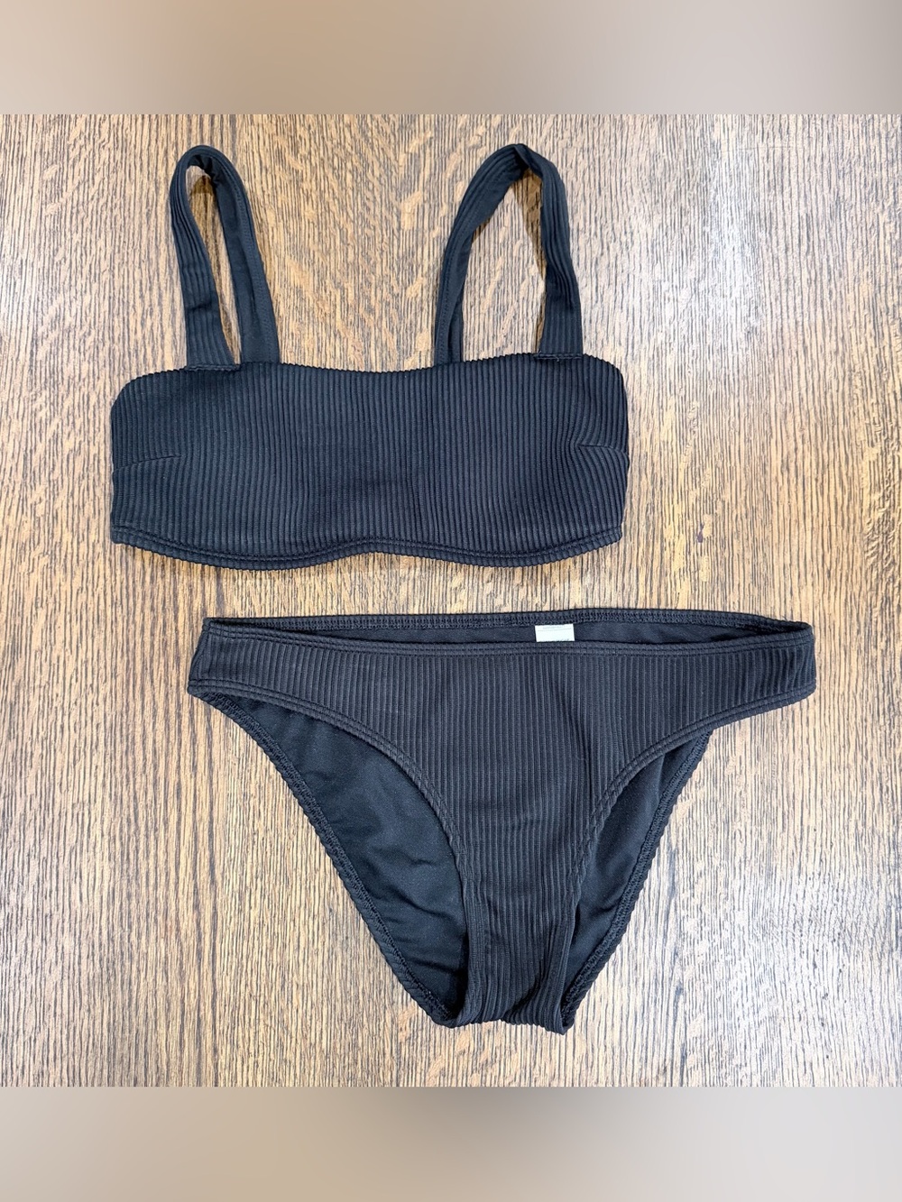 Women's Black Ribbed Bikini Set - Hollister Co.